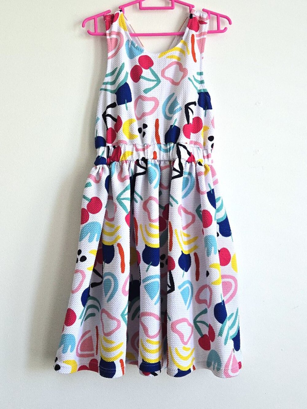 Minoti Girls Fruit Patterned A-Line Dress | Size 7-8